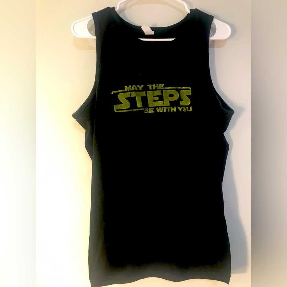 Narcotics Anonymous | Large May the Steps be with You Black Tank Top - Unisex